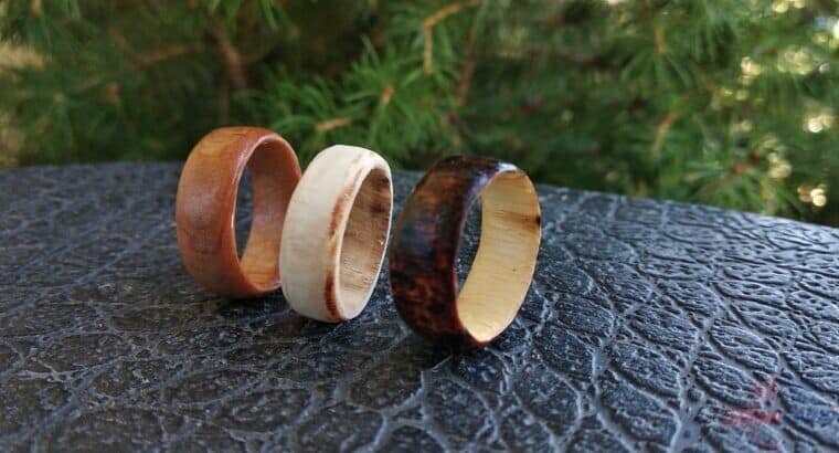 Drevené ručne vyráané prstene