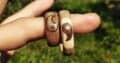 Drevené ručne vyrábané prstene s gravírom