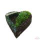 Kamienkové srdce s modrozelenou drvinou