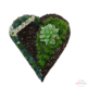 Kamienkové srdce s modrozelenou drvinou