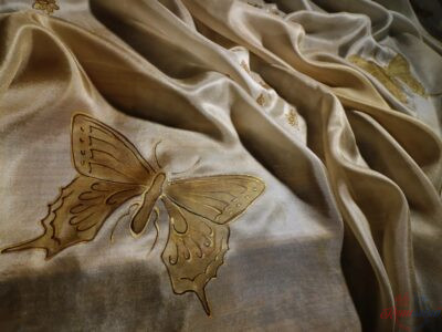 Motýle – hodvábny pléd