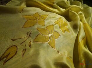 Žlté kvety – hodvábna šatka